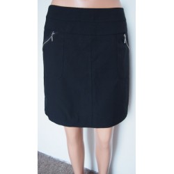 M + S černá sukně se zipy V.38