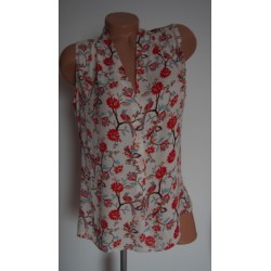 Rose + olive bílý top s...
